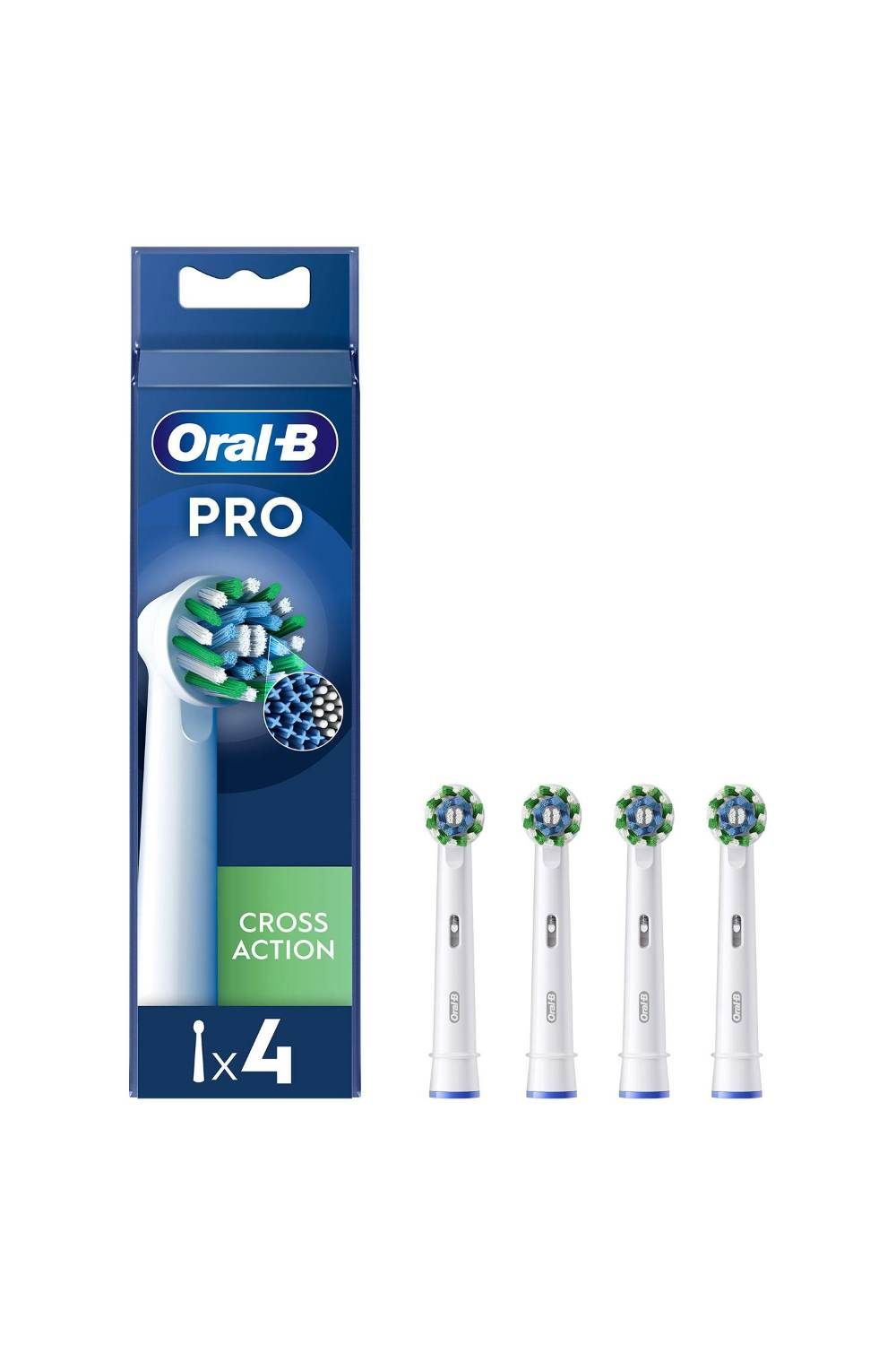 Cross Action White X-Filaments 'Toothbrush Replacement Heads', Pk of 4