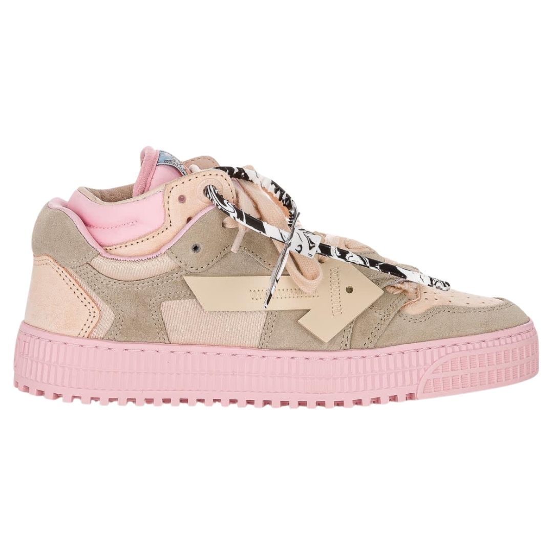 Floating Arrow Low-Top Pink Leather Sneakers