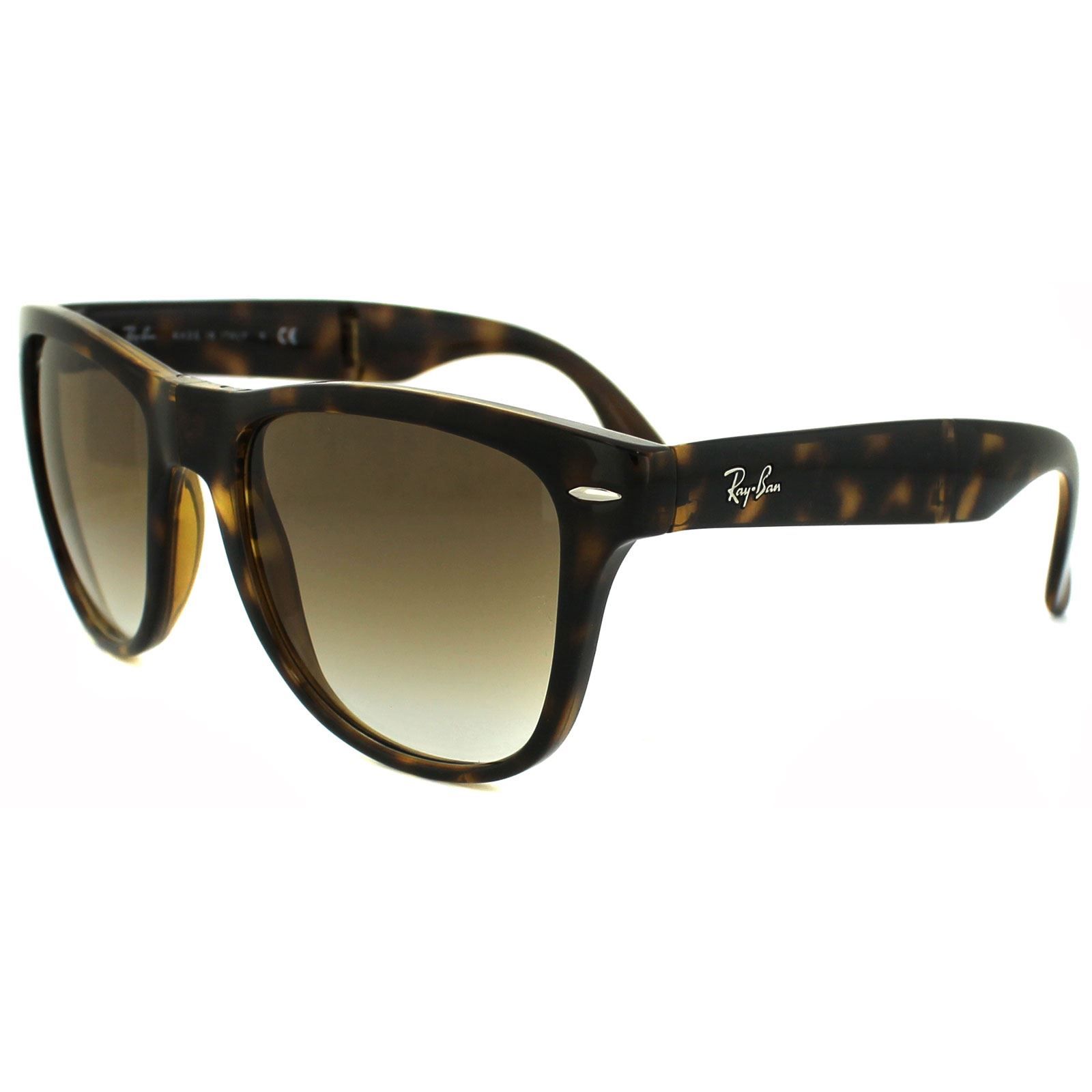 Rectangle Light Havana Brown Gradient Folding Wayfarer 4105 Sunglasses