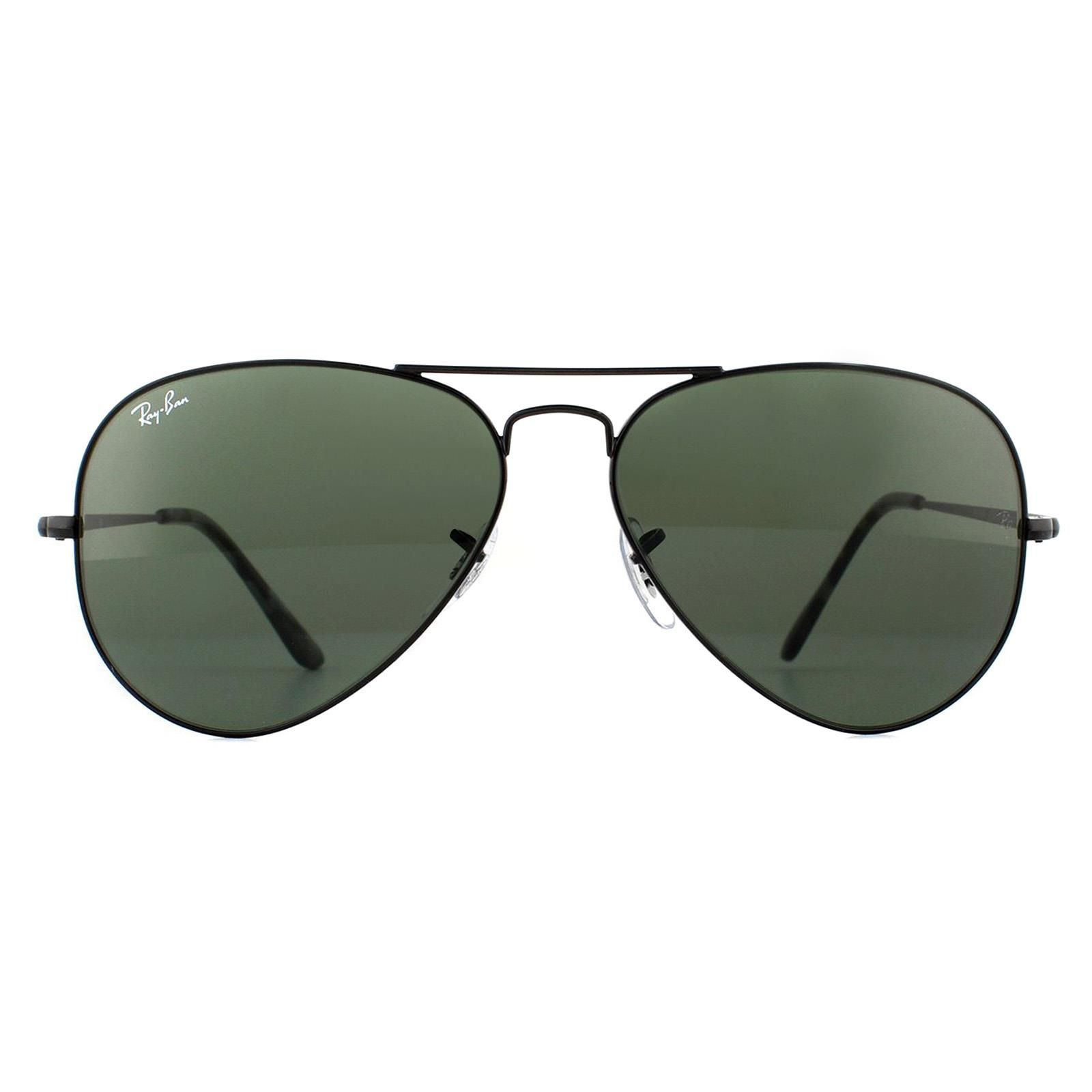 Aviator Black Green Sunglasses