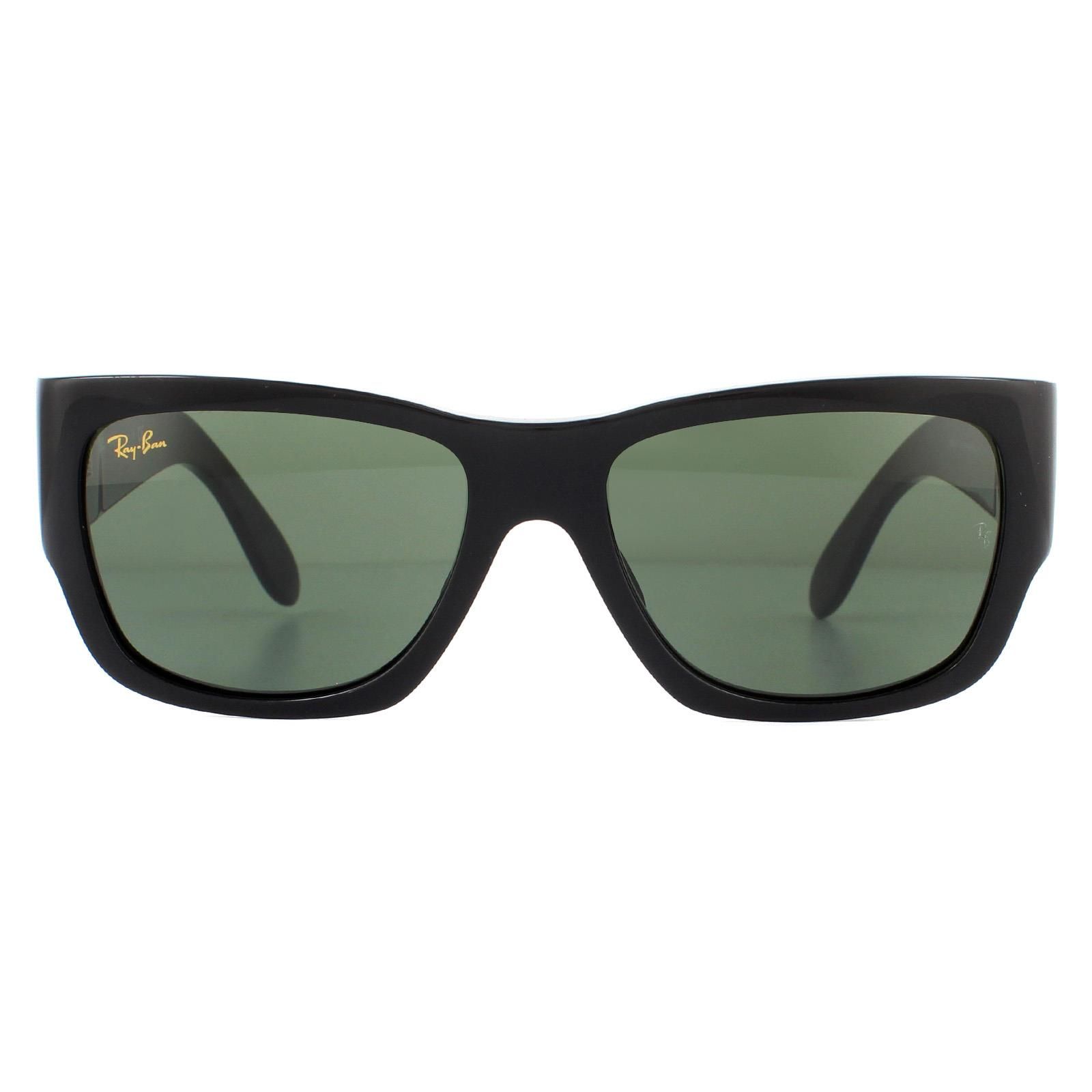 Square Shiny Black Green G-15 Nomad RB2187 Sunglasses