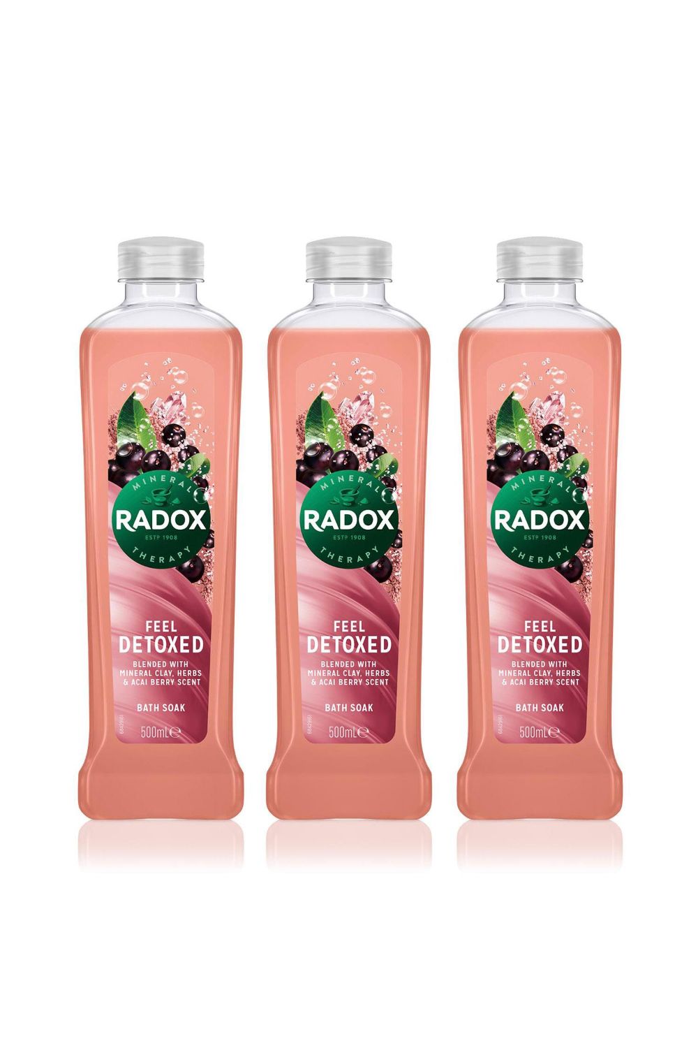 'Bath Soak' 100% Nature Inspired Fragrance, Feel Detoxed, 3 x 500ml