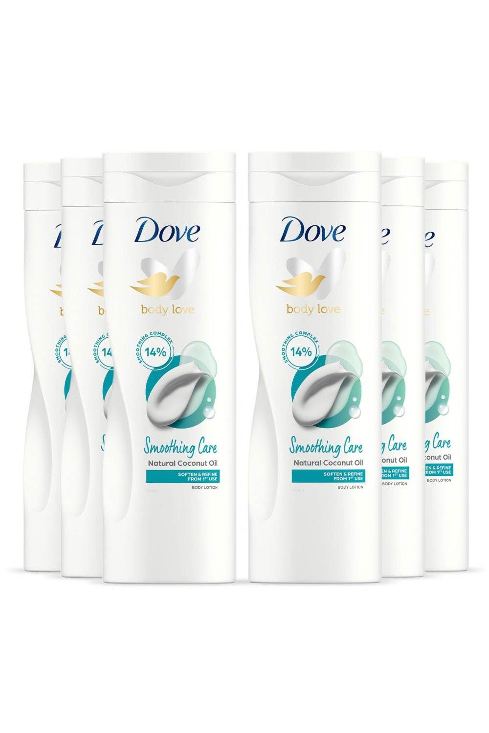 Natural Coconut Oil 'Body Lotion', 6x400ml