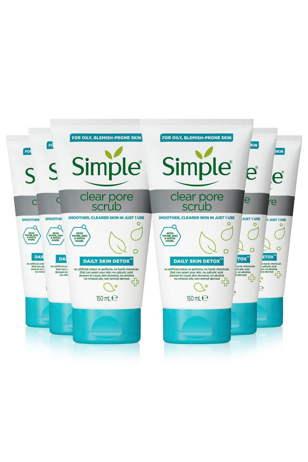 Daily Skin Detox 'Pore Scrub', 6pk x 150ml