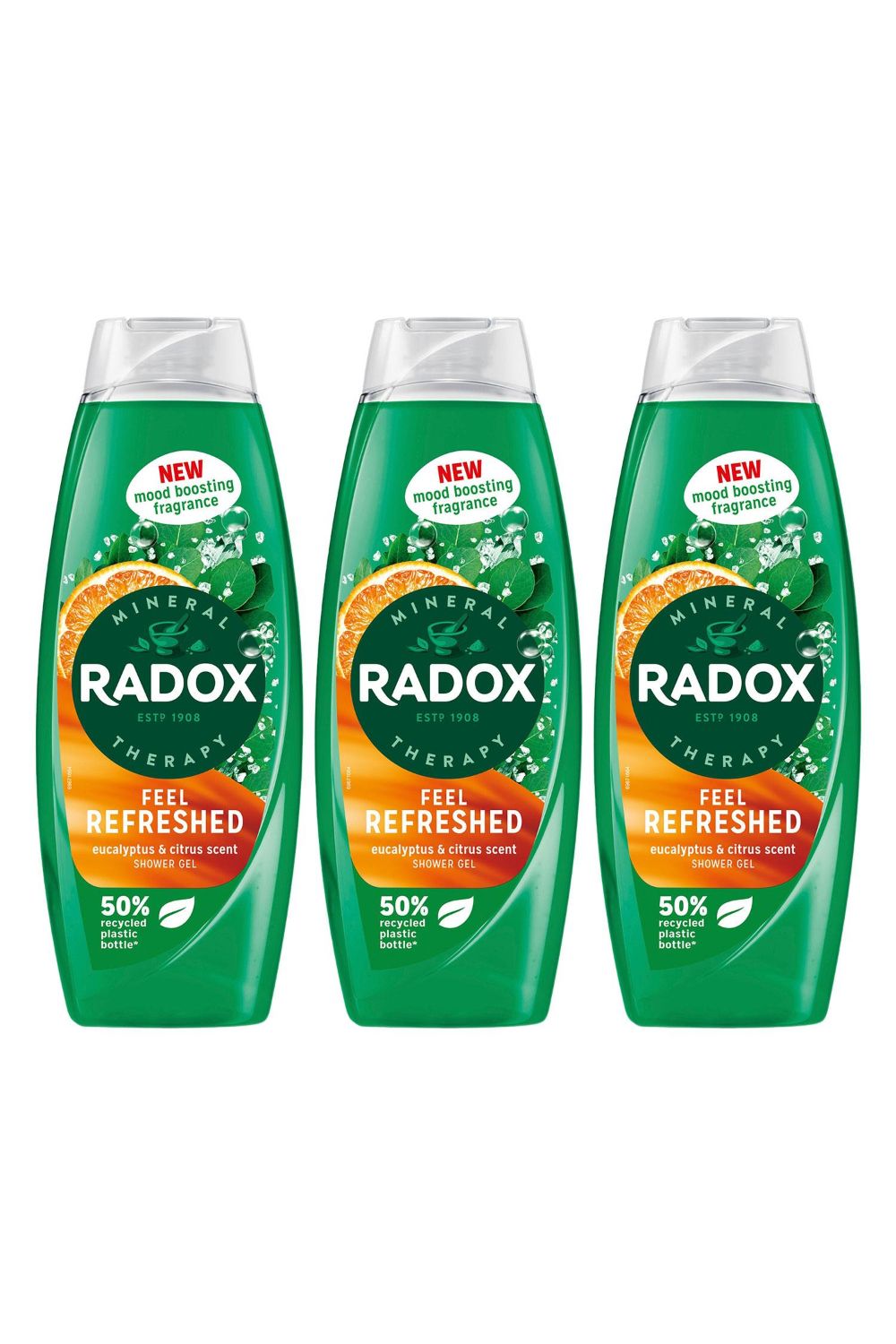 'Shower Gel' Feel Refreshed With eucalyptus & citrus Scent, 3x 675 ml