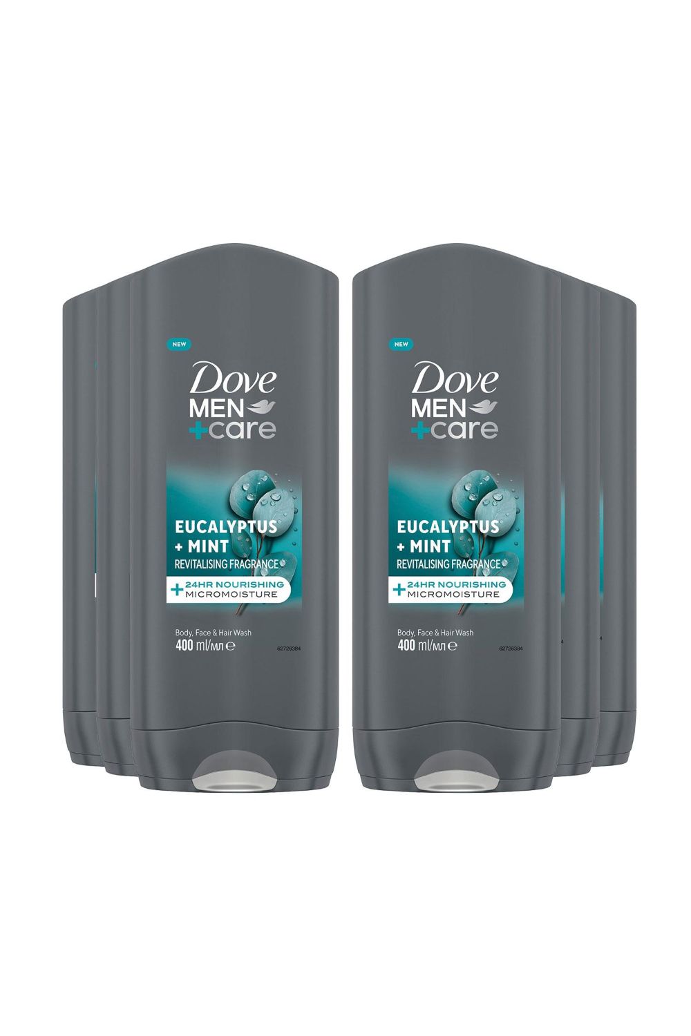 Men+Care 3-in-1 'Hair, Body & Face Wash' Eucalyptus,6x400ml