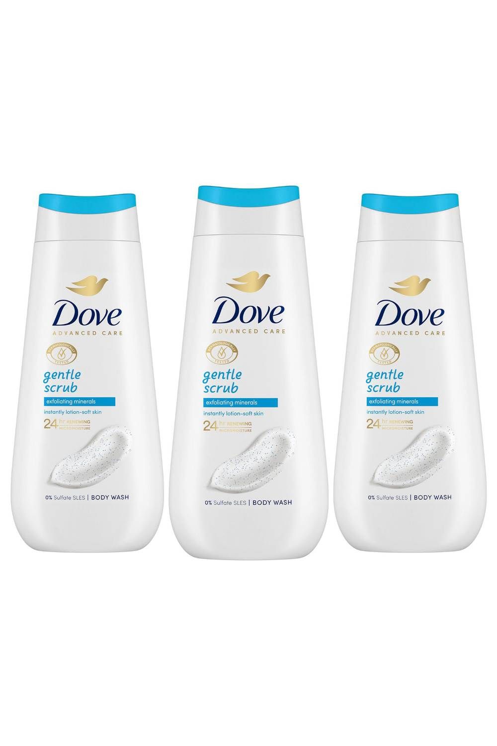 'Body Wash' Gentle Scrub 24H Renewing Micromoisture, 3x 225ml