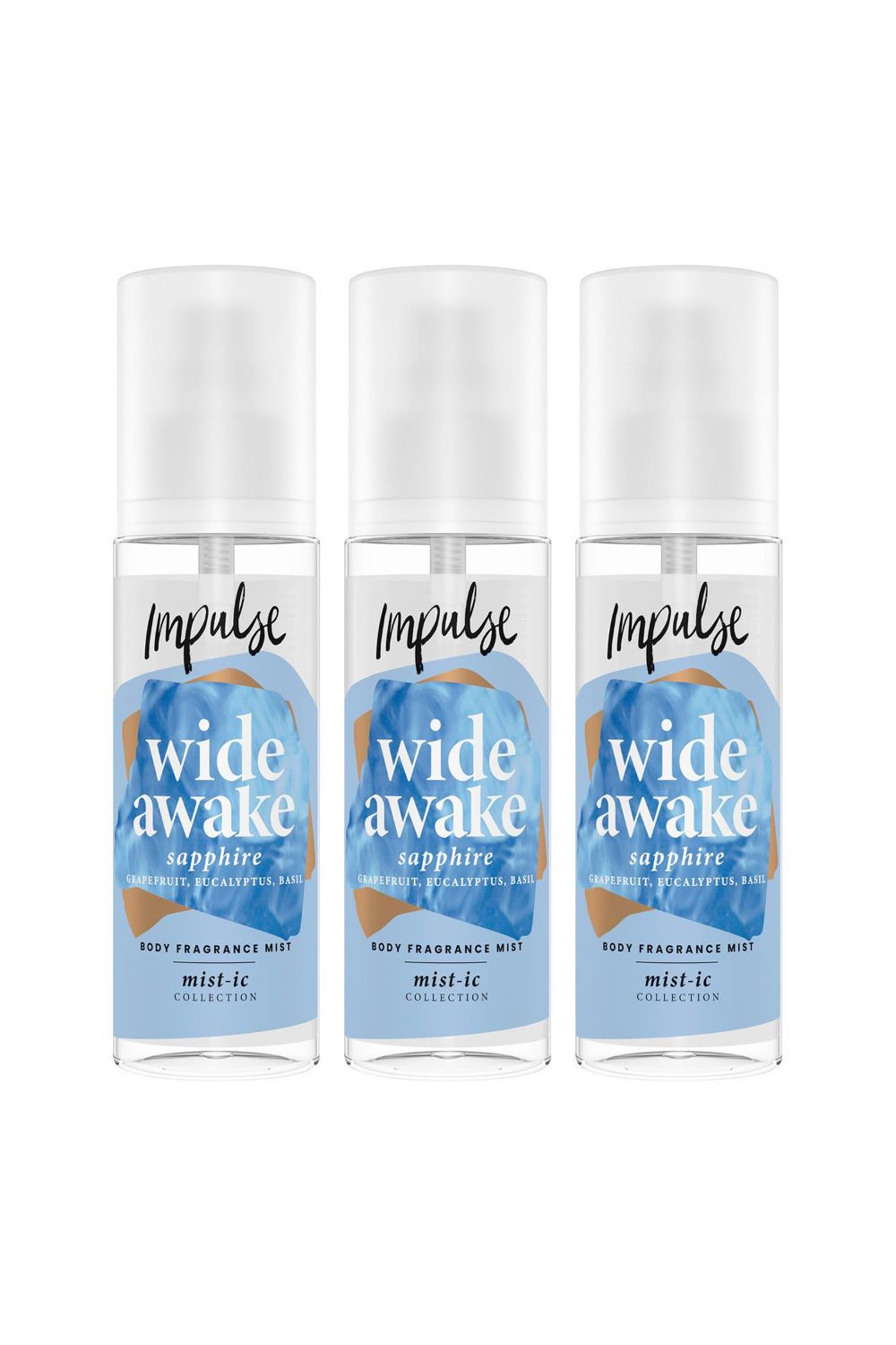 Wide Awake 'Body Mist' 150ml 3Pk Grapefruit, Eucalyptus, Basil