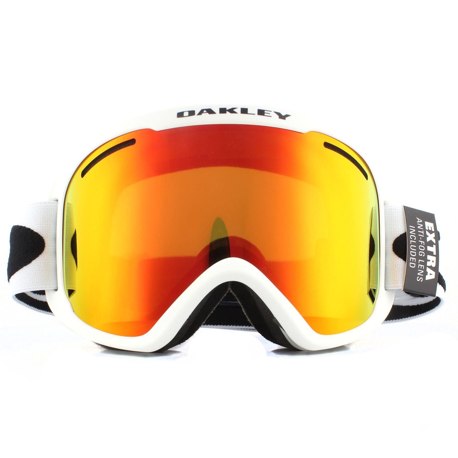 O Frame 2.0 Pro XM OO7113-03 Matte White Fire Iridium & Persimmon Ski Goggles