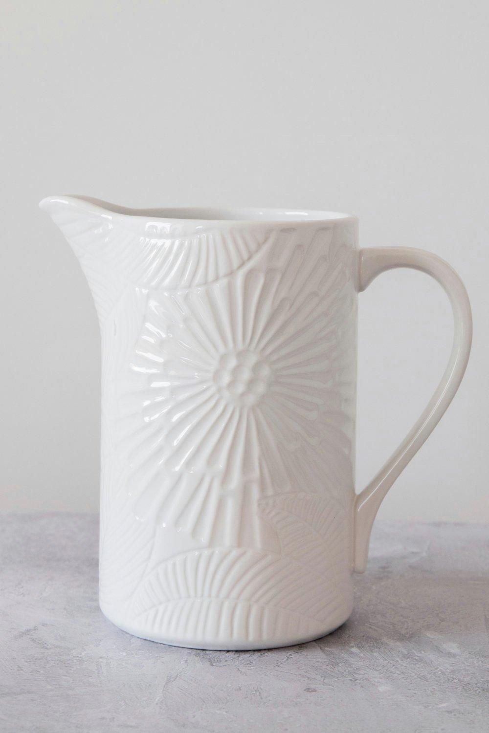 Panama 1.4 Litre White Pitcher