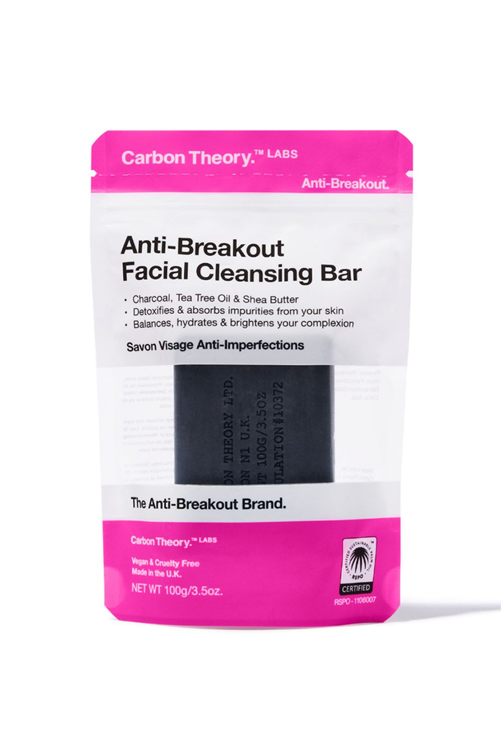Anti Breakout Charcoal & Tea Tree Oil Breakout Control Facial Cleansing Bar