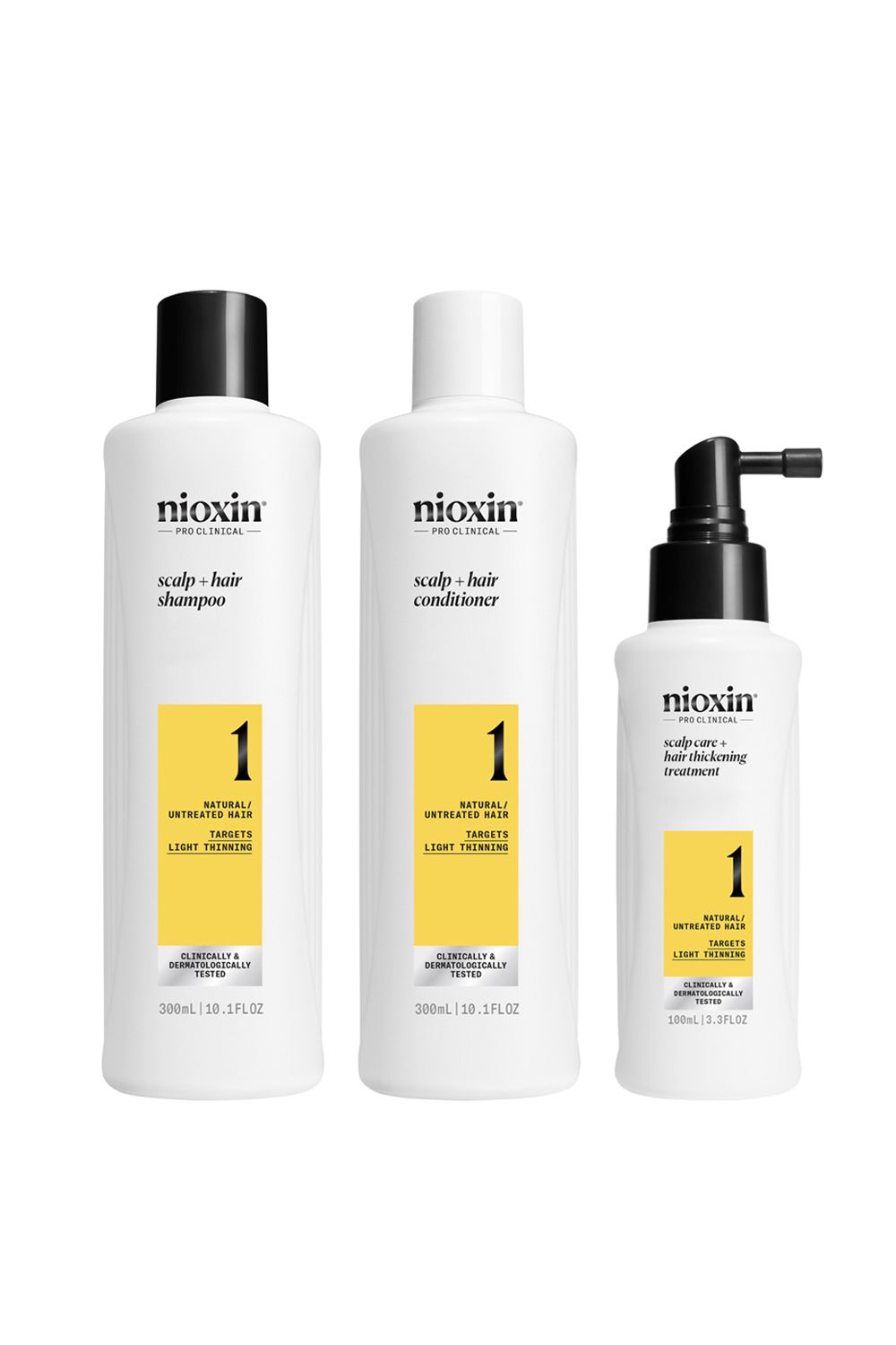 Scalp + Hair Thickening System 1 for Natural Hair with Light Thinning, Loyalty Kit