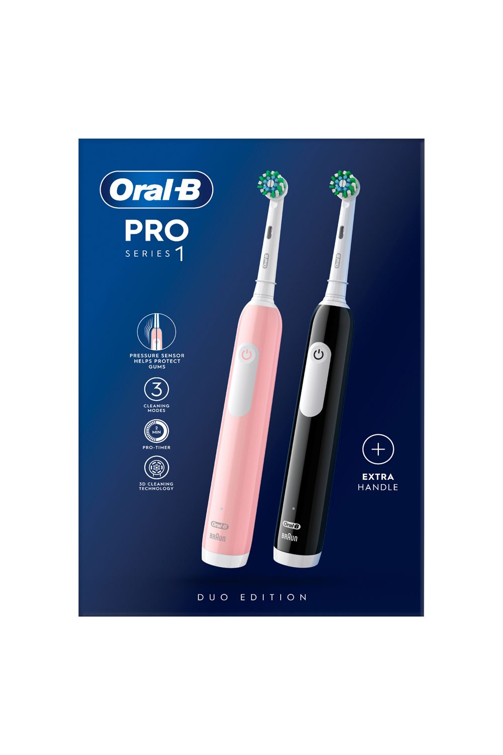 Pro Series 1 Black & Pink Duo Toothbrushes