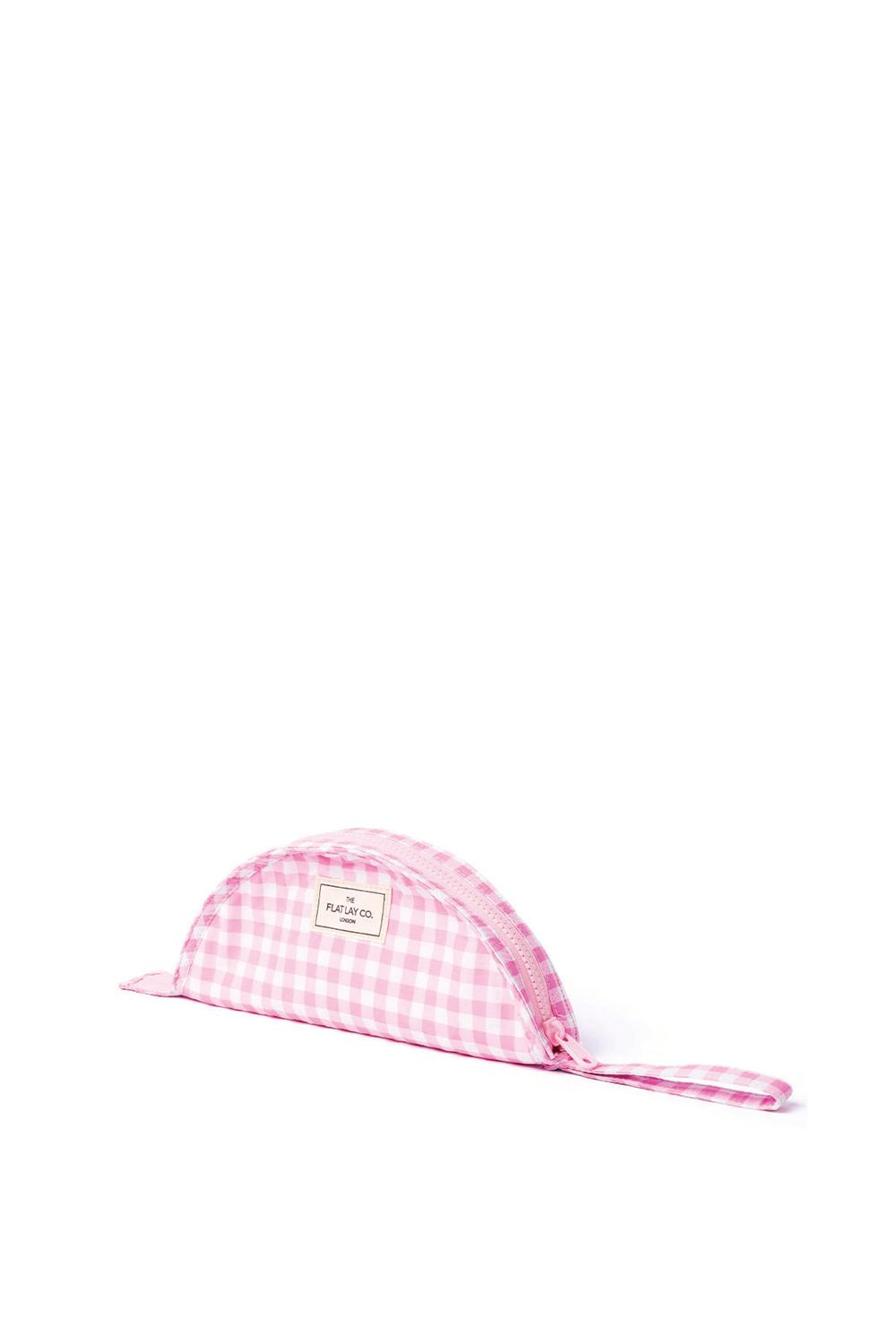 Parachute Lunar Flat Lay Makeup Pouch - Pink Gingham