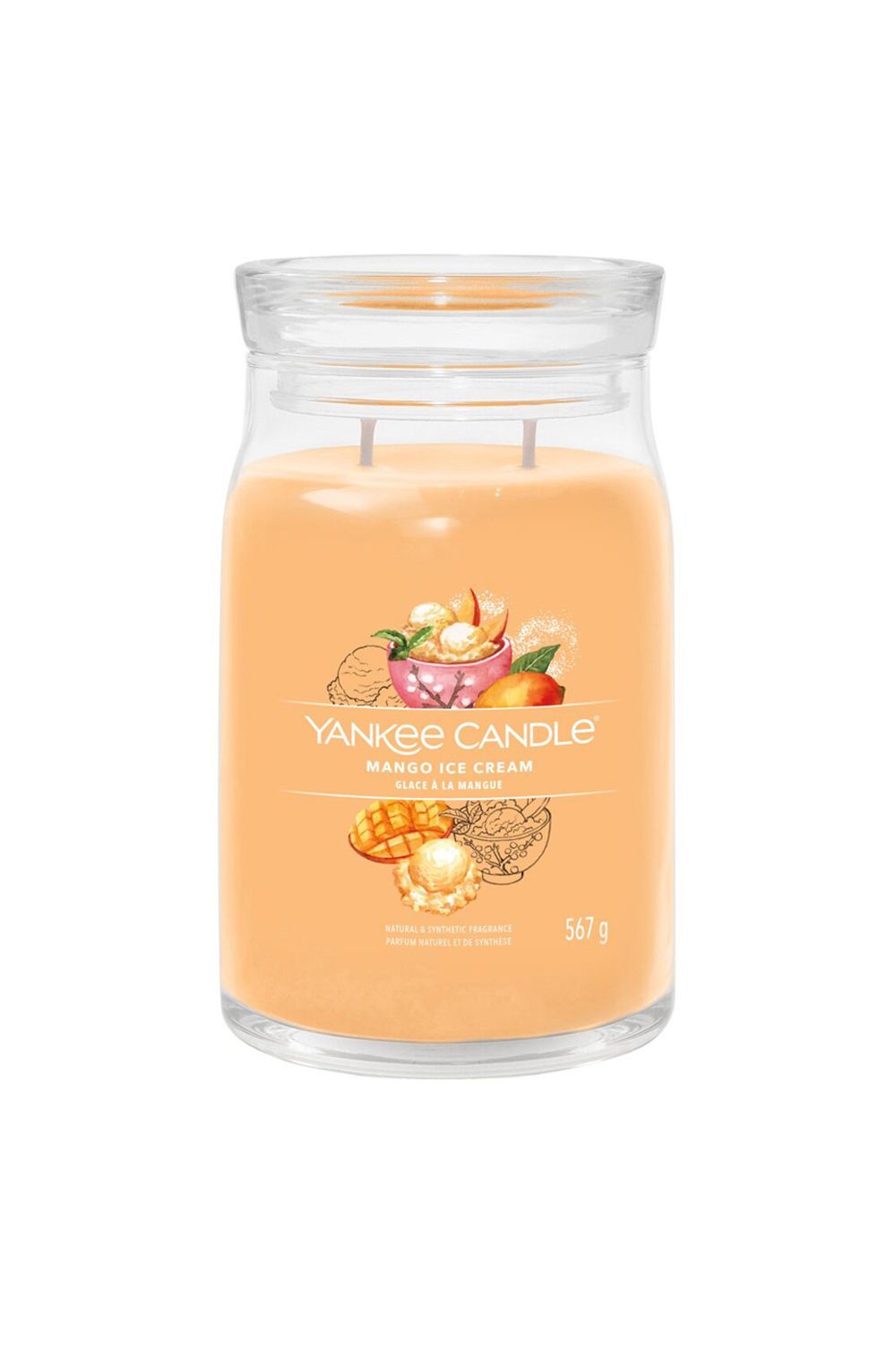 Signature Large Jar Candle - Mango Ice Cream 567g