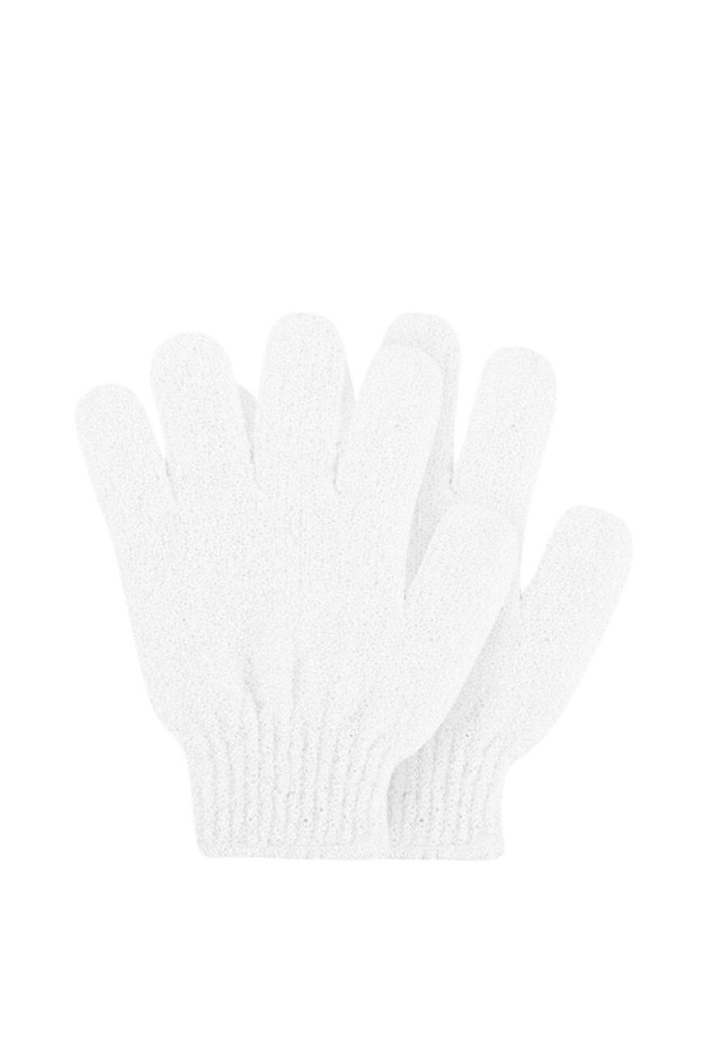 White Exfoliating Gloves