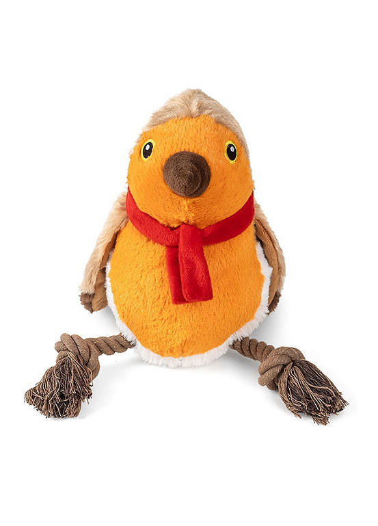 Zoon Christmas Robbie Rope Legs Dog Toy with Squeaker